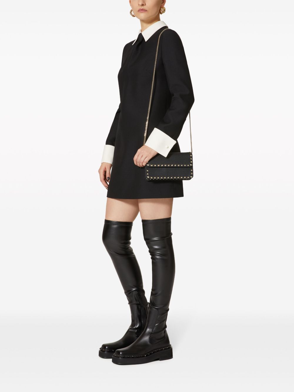 Valentino Garavani Rockstud leather clutch bag