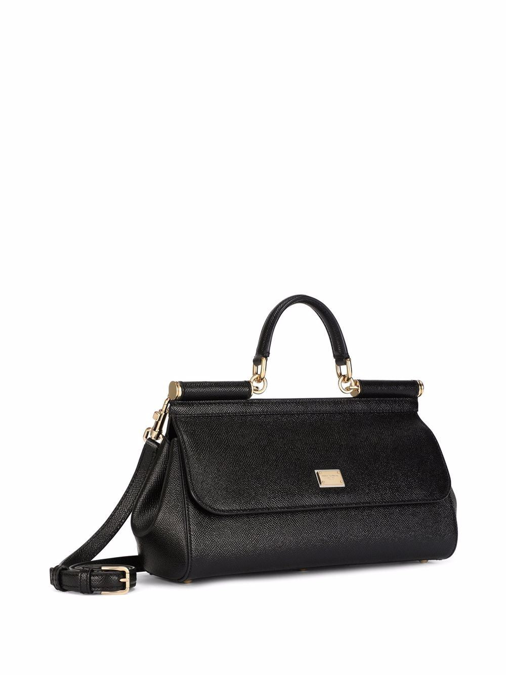 Borsa media in pelle Sicily di Dolce &amp; Gabbana con manico superiore 