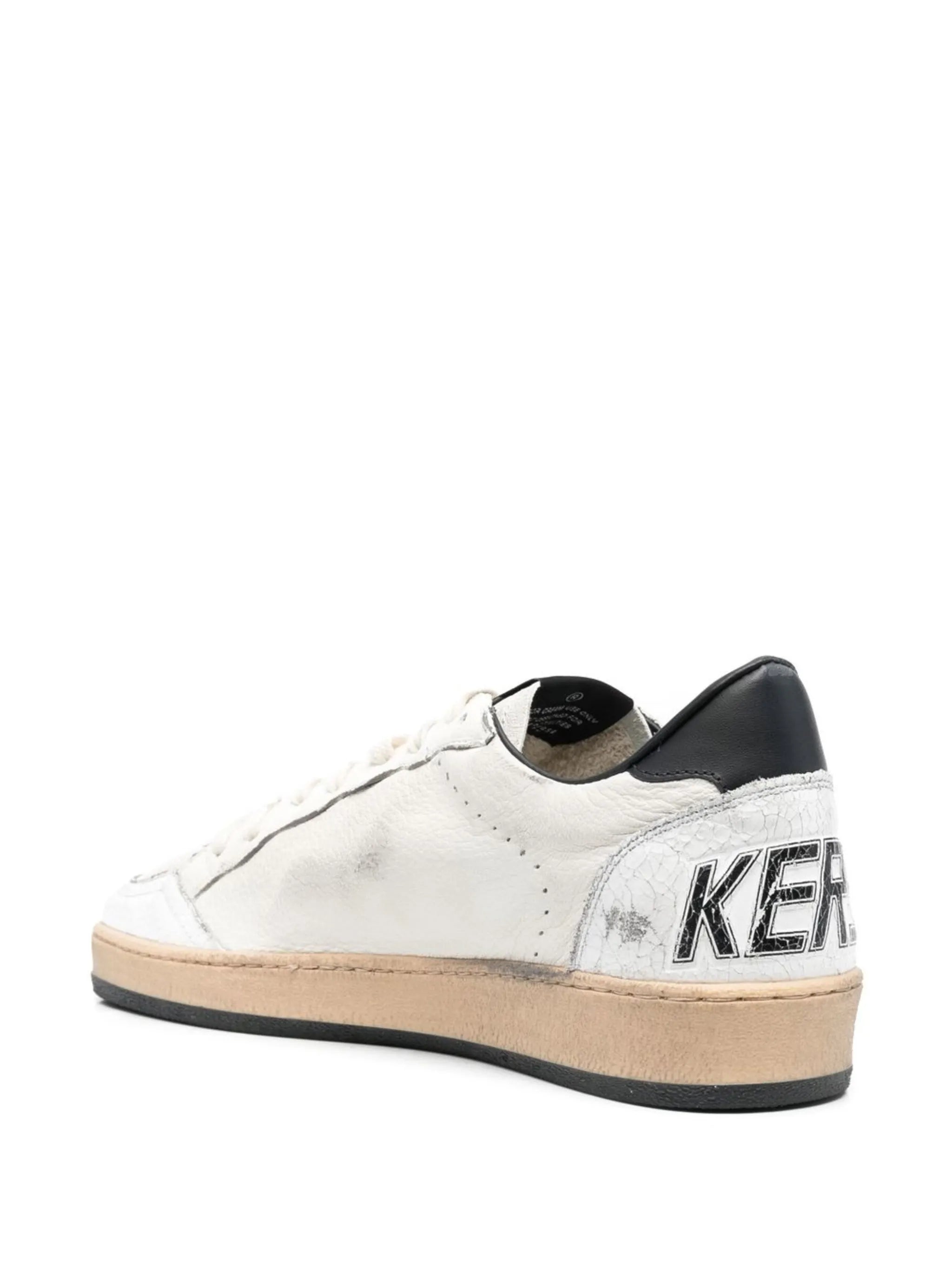 Golden Goose Ball Star Trainers in White Nappa With Black Star