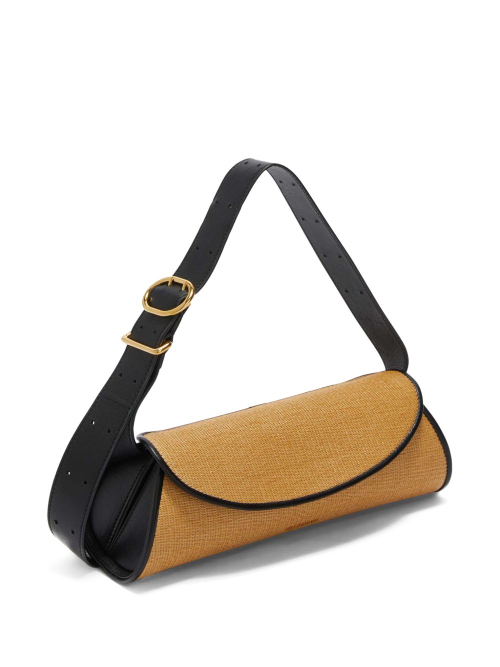 Borsa a tracolla piccola Cannolo in rafia intrecciata Jil Sander 