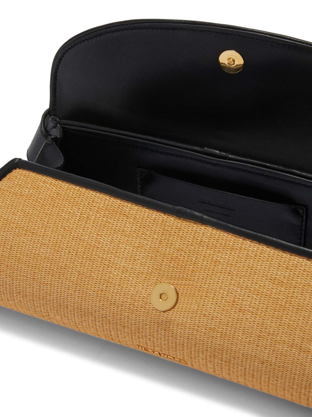 Borsa a tracolla piccola Cannolo in rafia intrecciata Jil Sander 