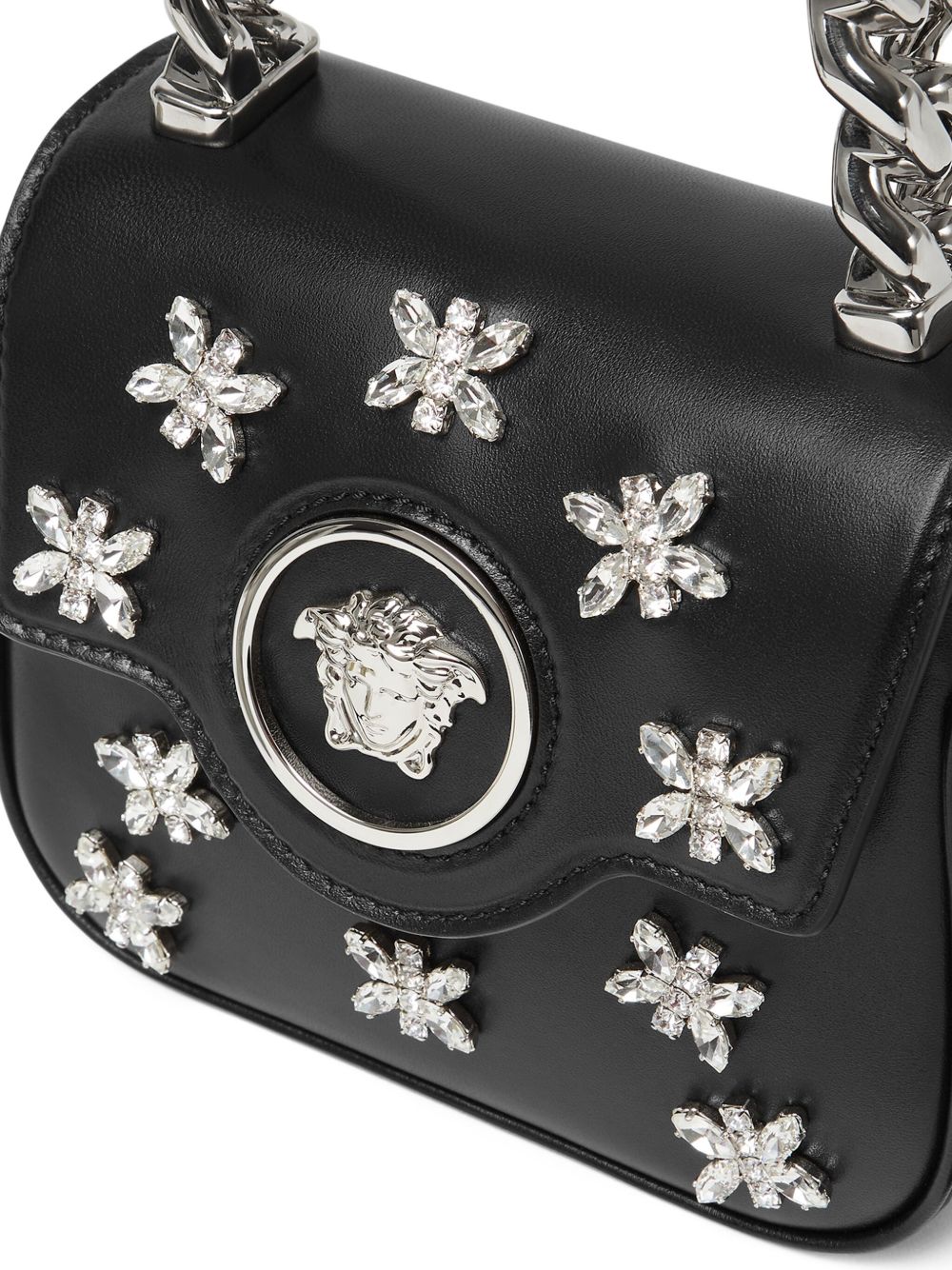 Borsa mini Versace La Medusa in cristallo 