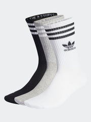 adidas Originals Black/Grey/White Mid Cut Crew Socks