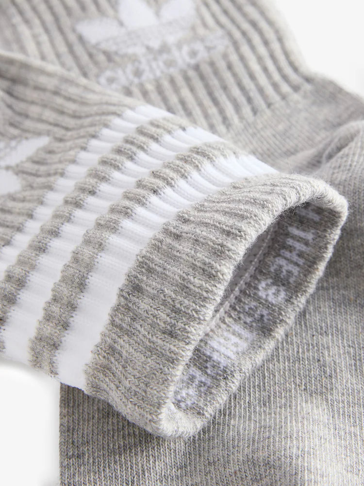 adidas Originals Black/Grey/White Mid Cut Crew Socks