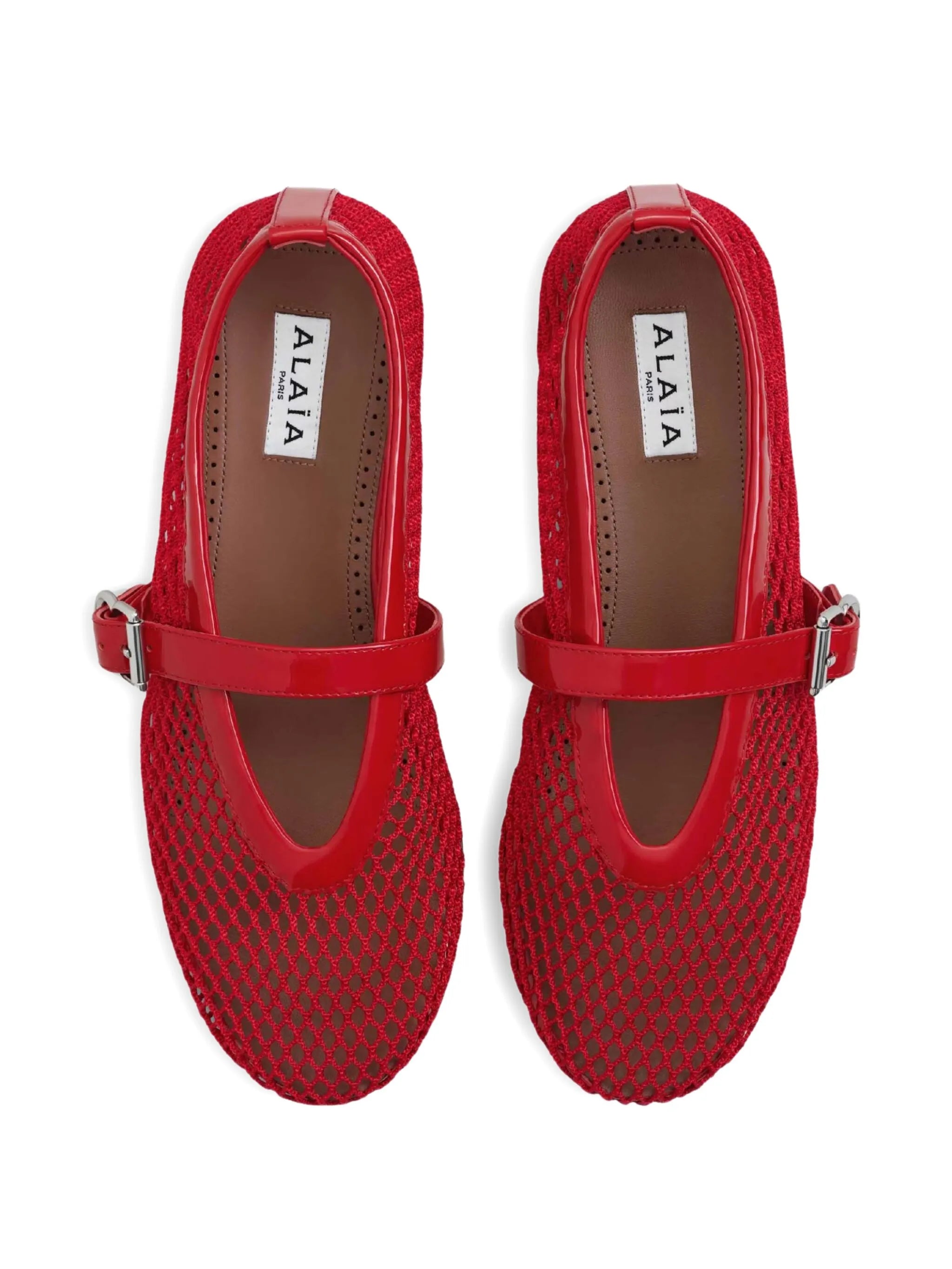 Alaïa Mesh-panel Ballet Flats