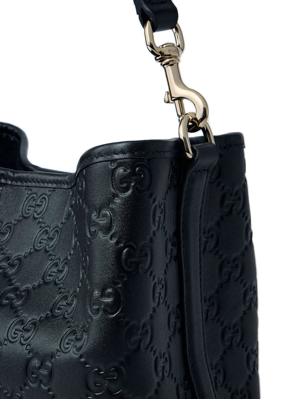 Gucci Small GG Emblem Leather Tote Bag
