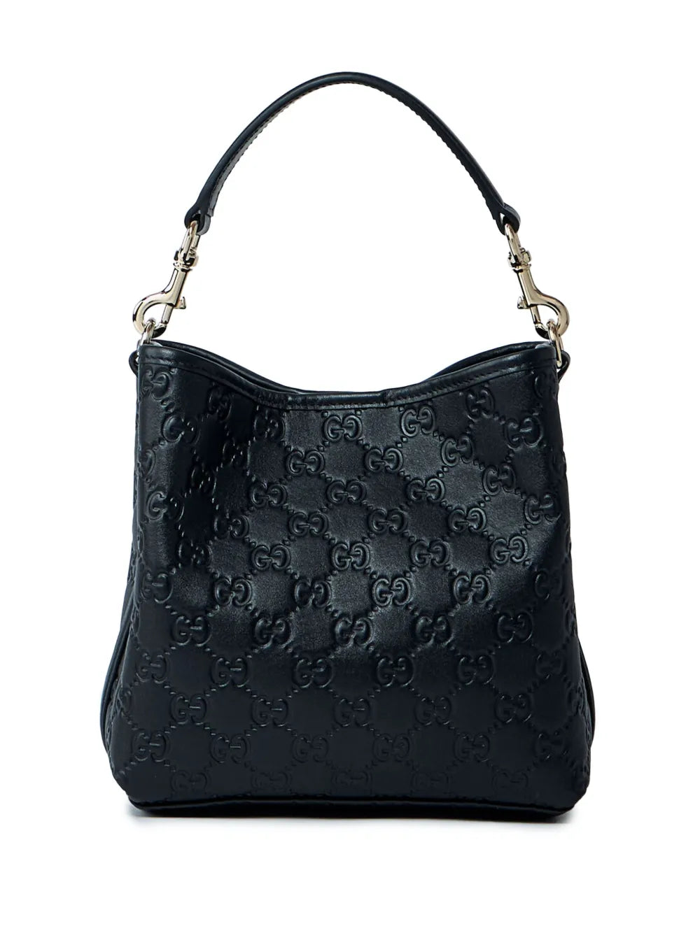 Gucci Small GG Emblem Leather Tote Bag