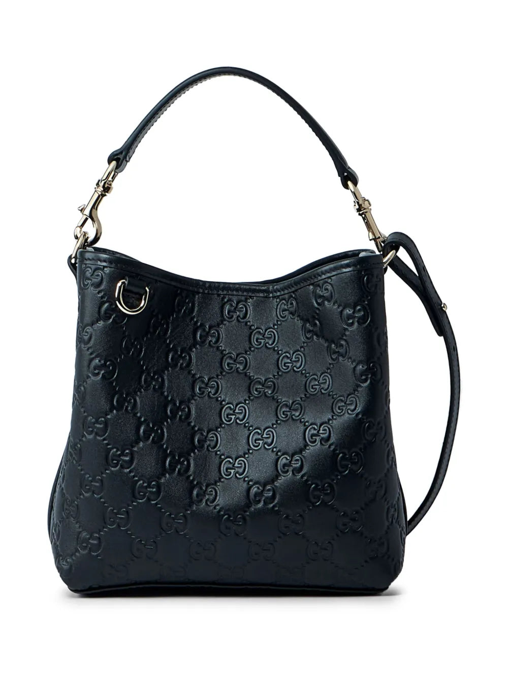 Gucci Small GG Emblem Leather Tote Bag