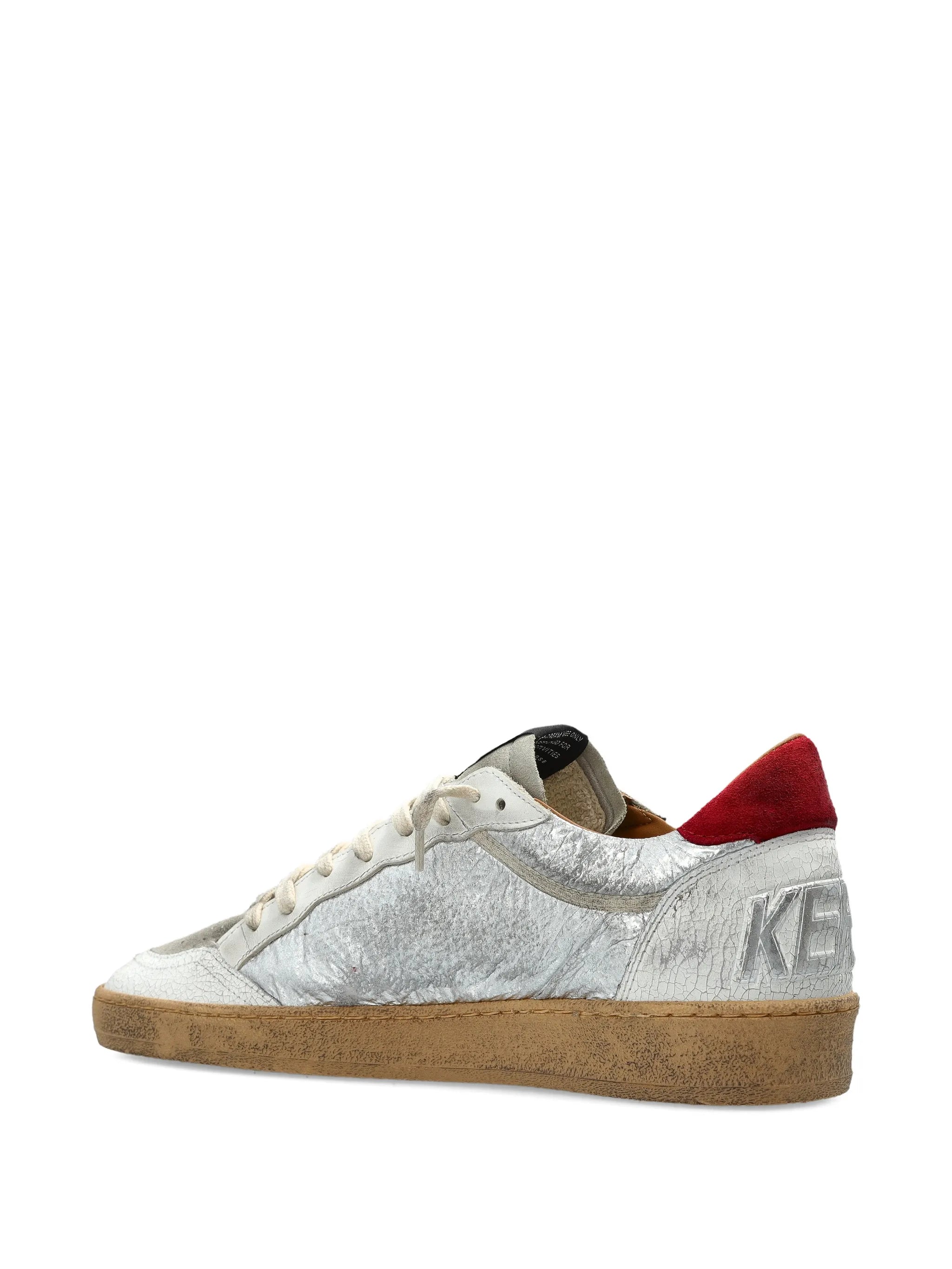 Golden Goose Ball Star Silver-tone Sneakers