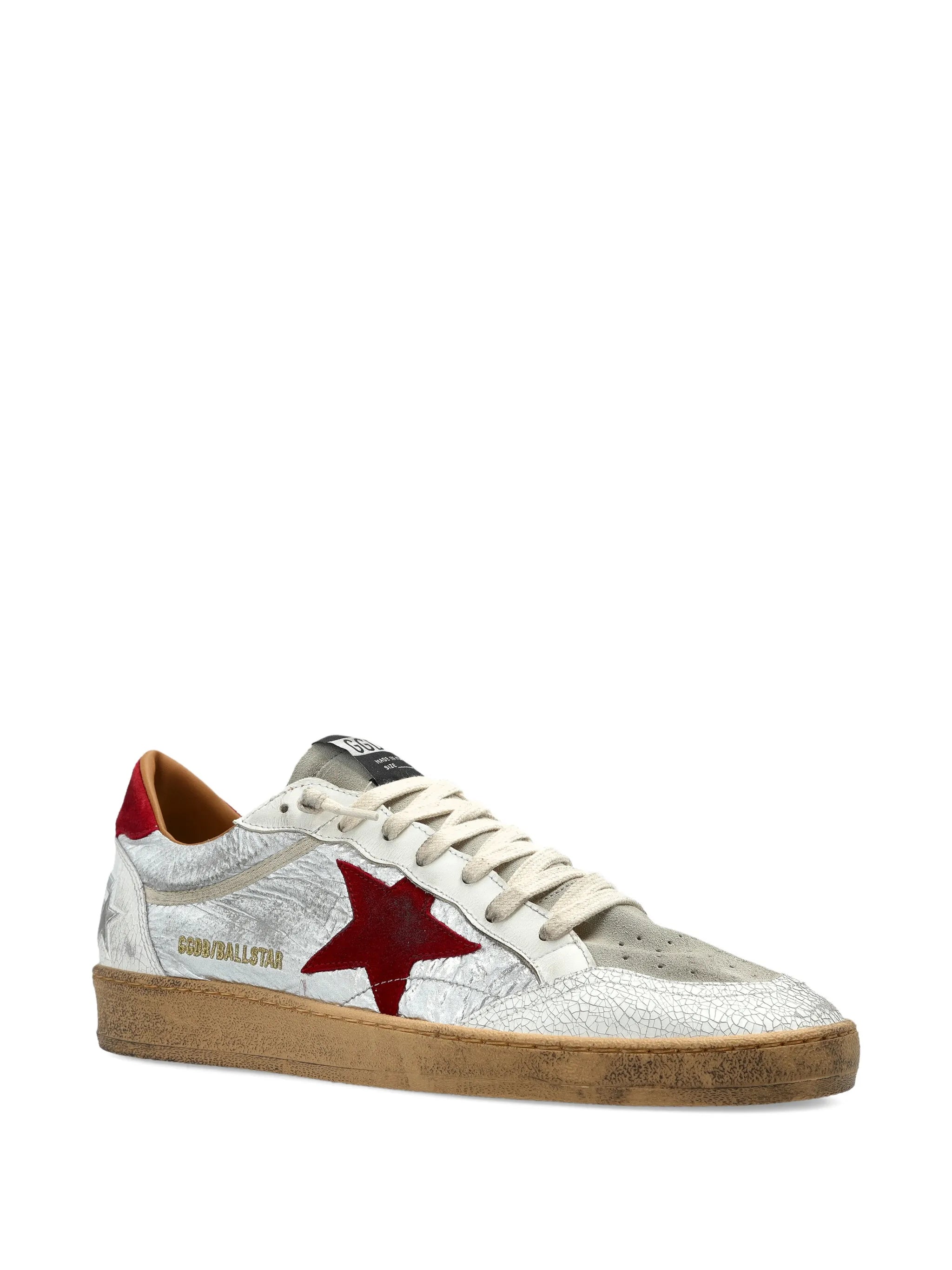 Golden Goose Ball Star Silver-tone Sneakers
