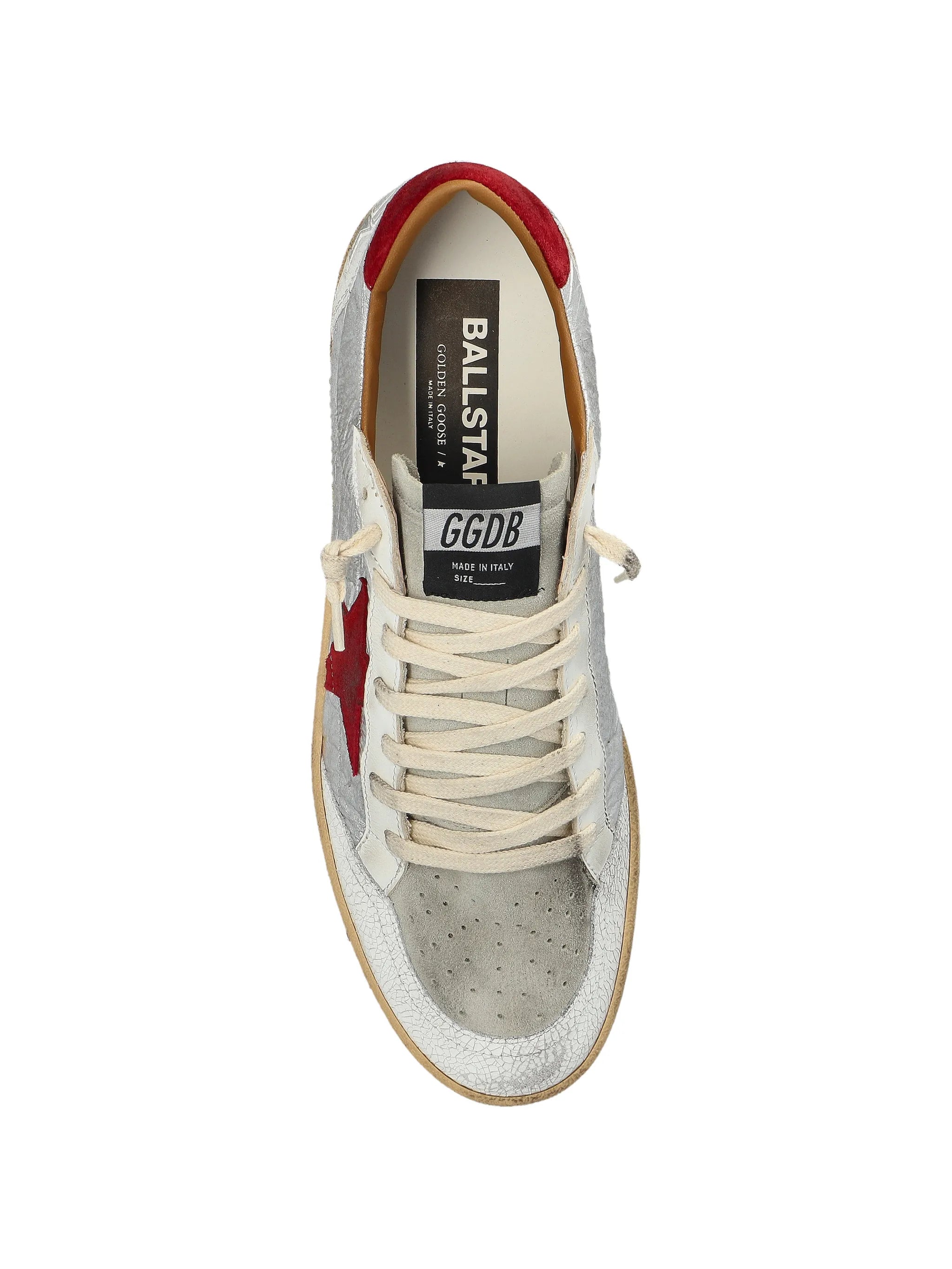 Golden Goose Ball Star Silver-tone Sneakers