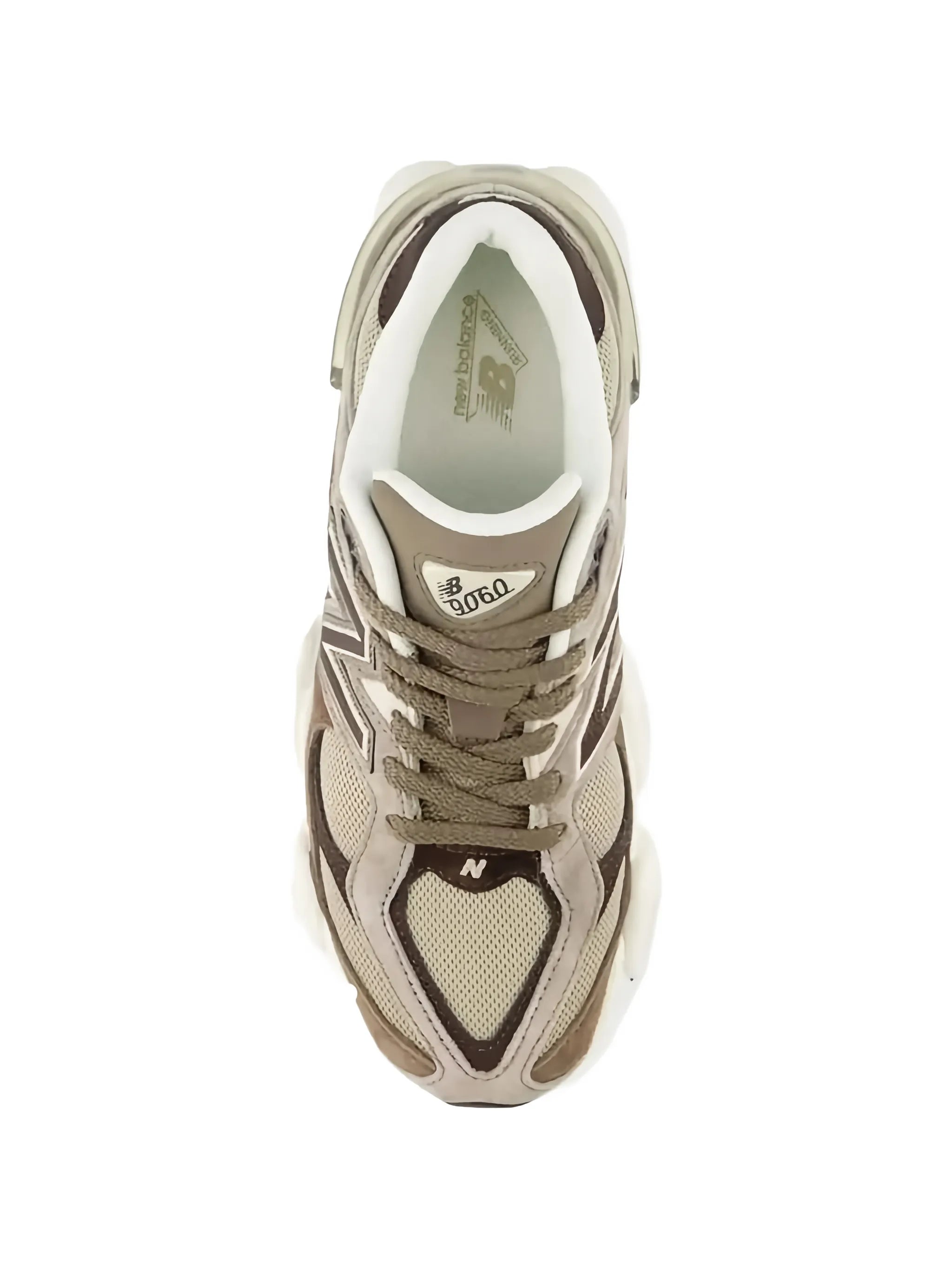 New Balance 9060 Panelled Brown Sneakers