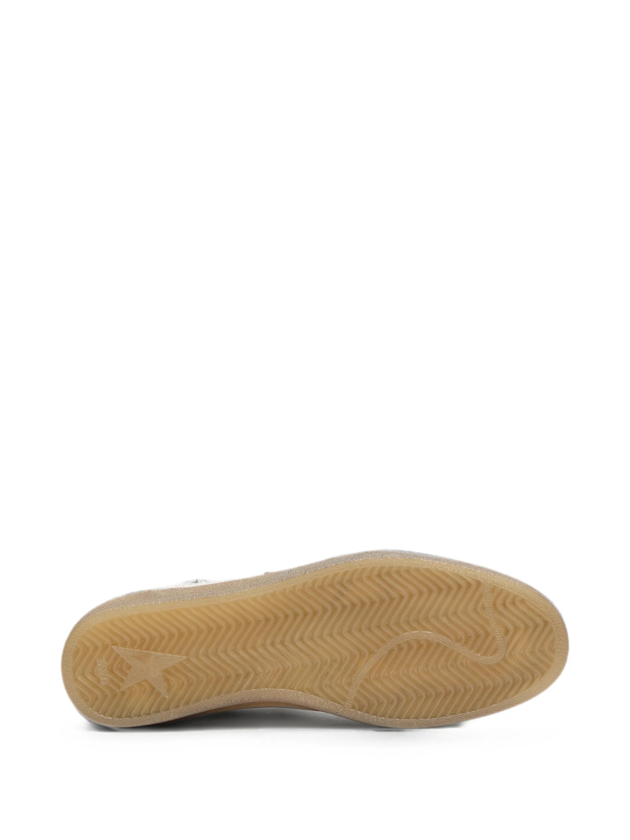 Golden Goose Ball Star in White Leather with Dark Blue Leather Star and Silver Laminated Leather heels tab Sneakers