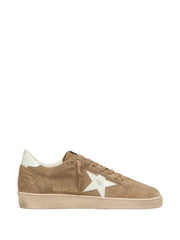 Golden Goose Ball Star in Brown Suede with White Leather Star Sneakers