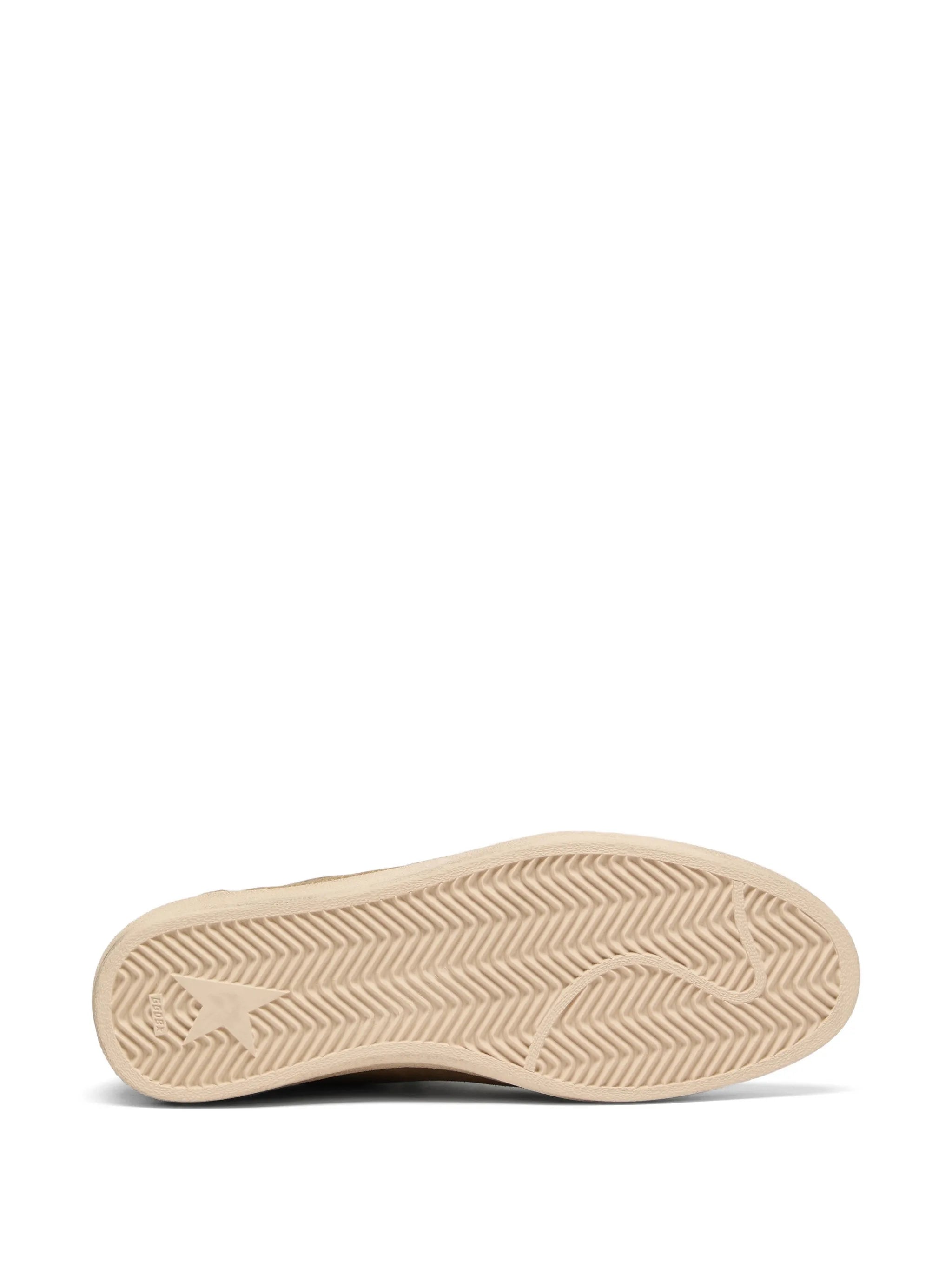 Golden Goose Ball Star in Brown Suede with White Leather Star Sneakers