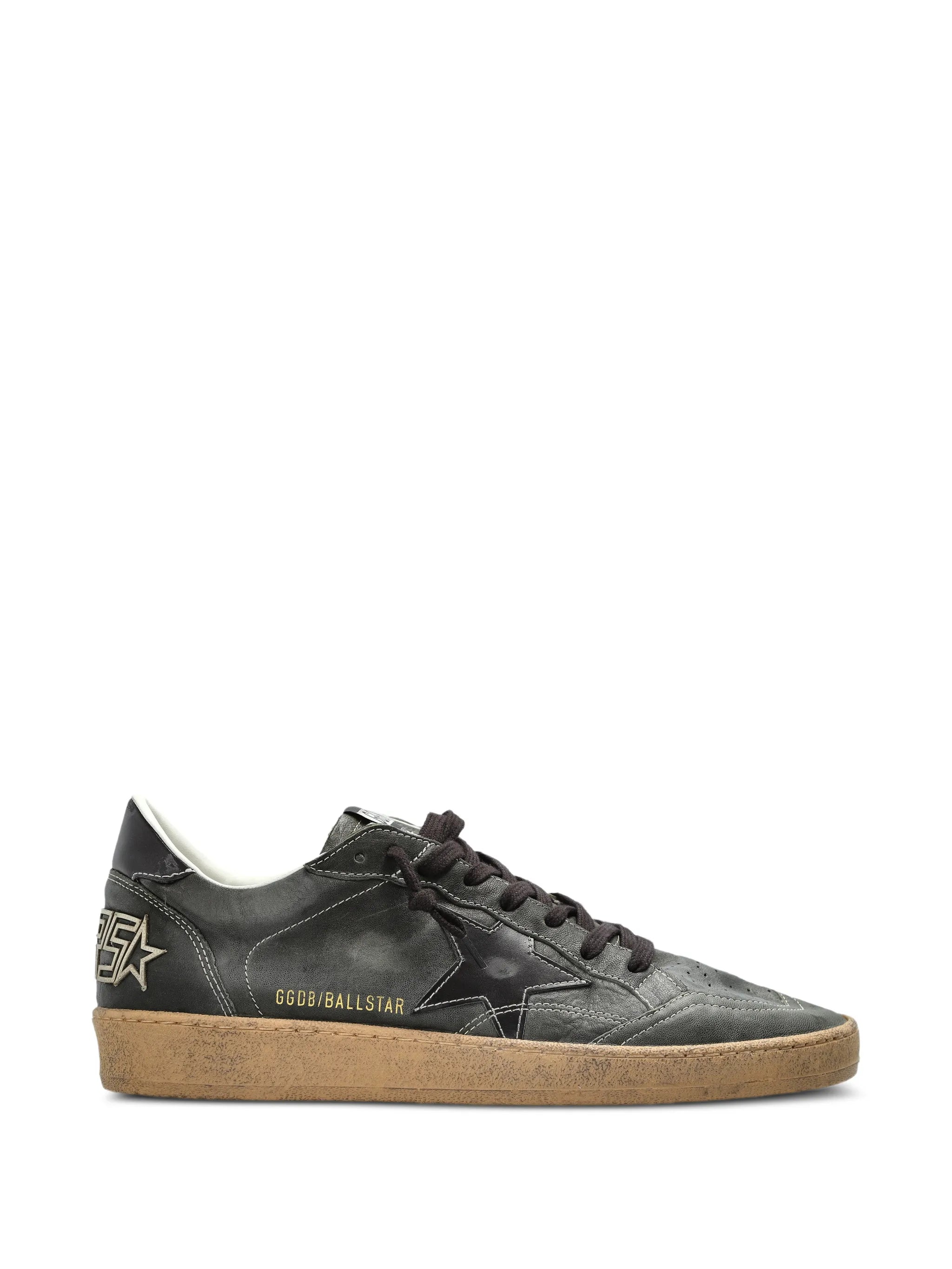 Golden Goose Ball Star distressed-effect Dark Green sneakers