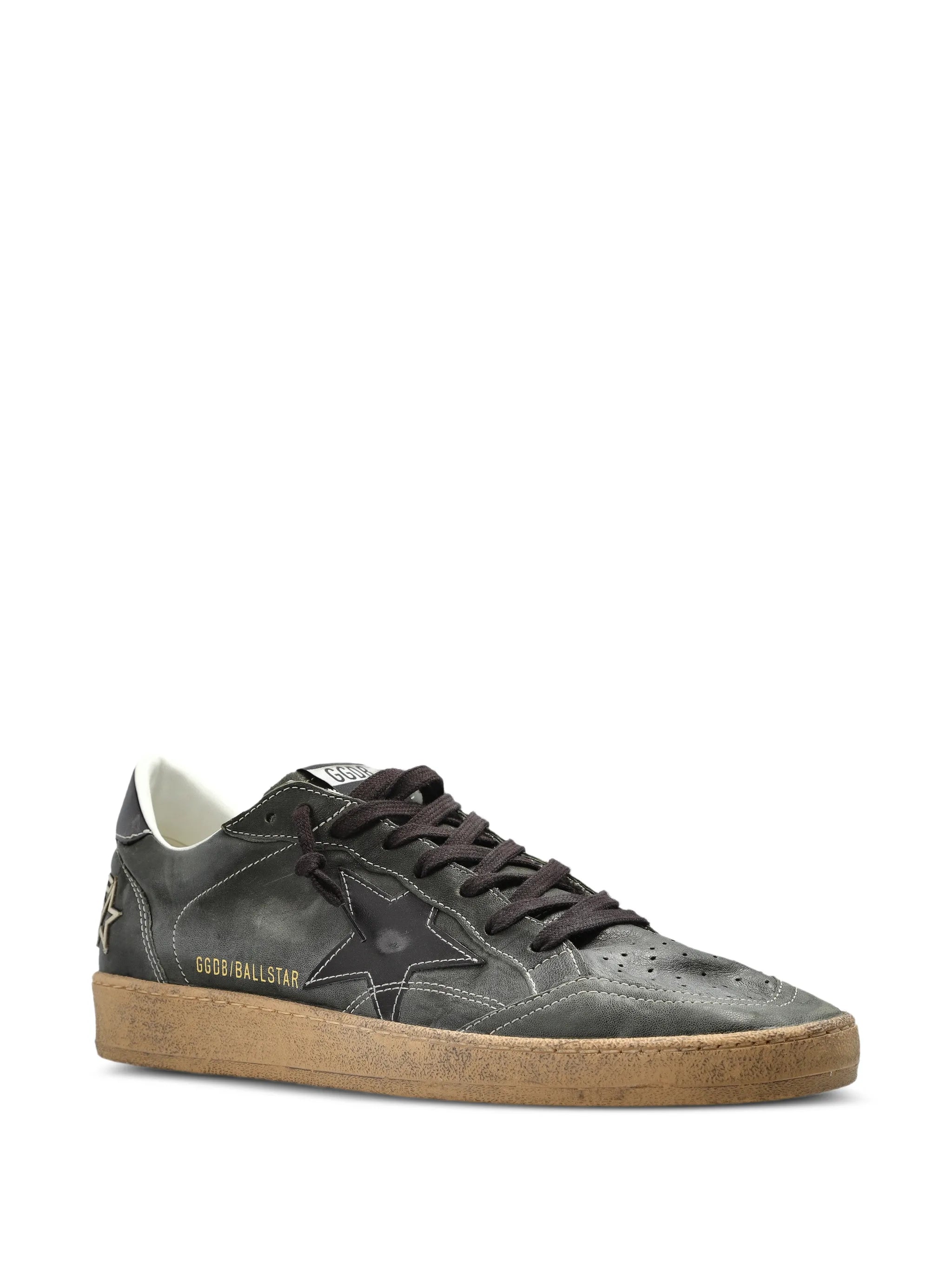 Golden Goose Ball Star distressed-effect Dark Green sneakers