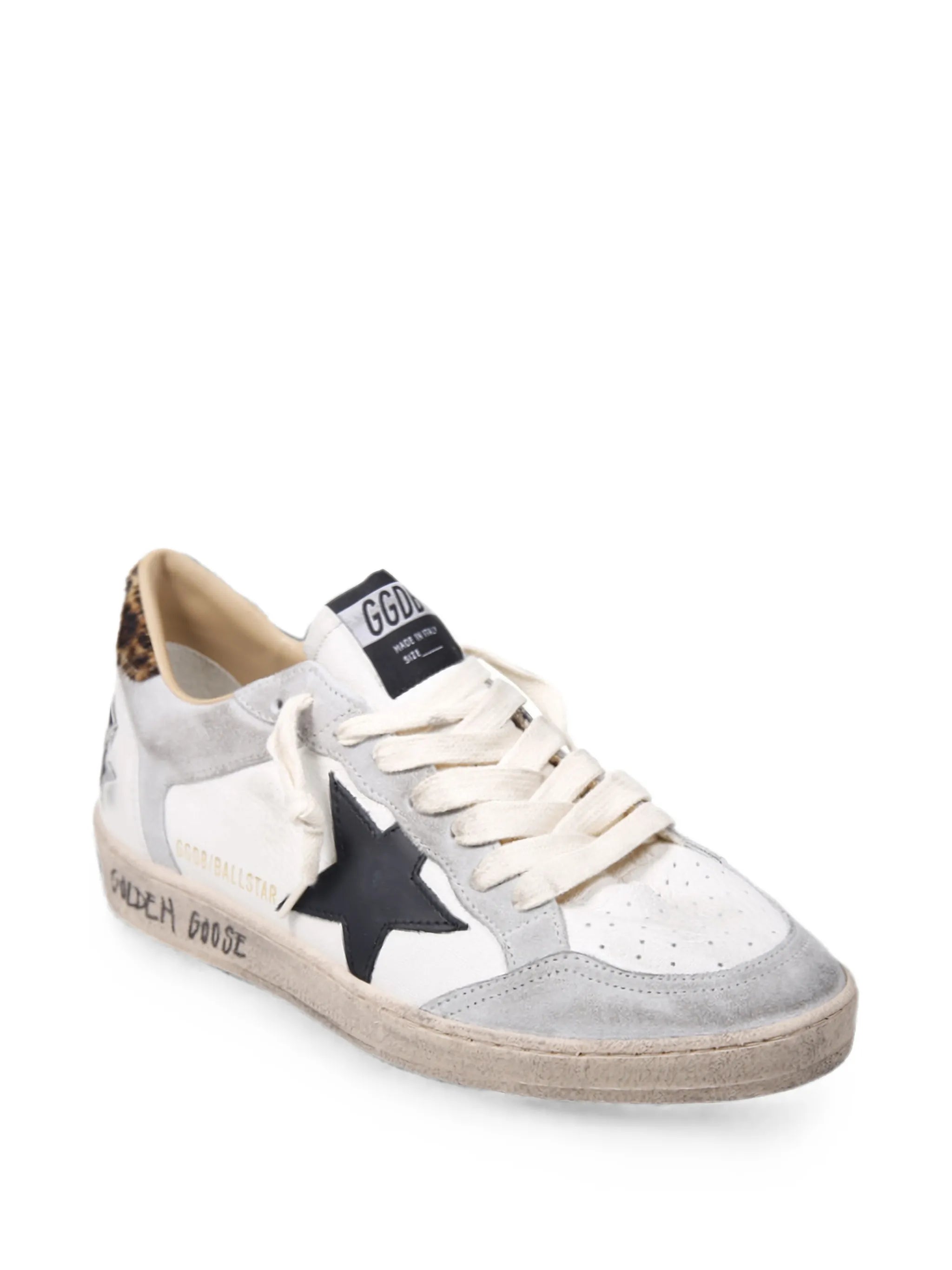 Golden Goose Ball Star Leopard-print Sneakers
