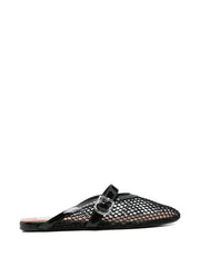 Alaïa Mesh Buckle-fastening Ballet Flats