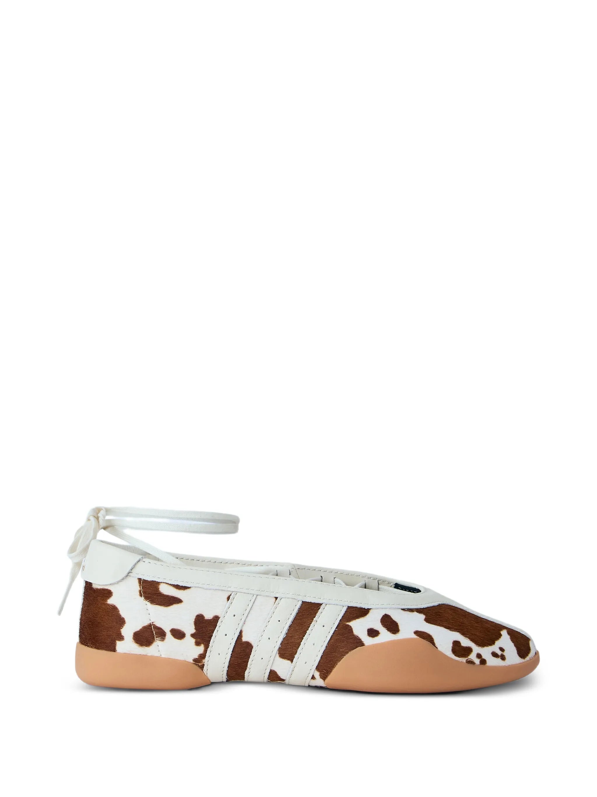 Adidas Taekwondo Mei Cow-print Ribbon-tie Ballet Flats