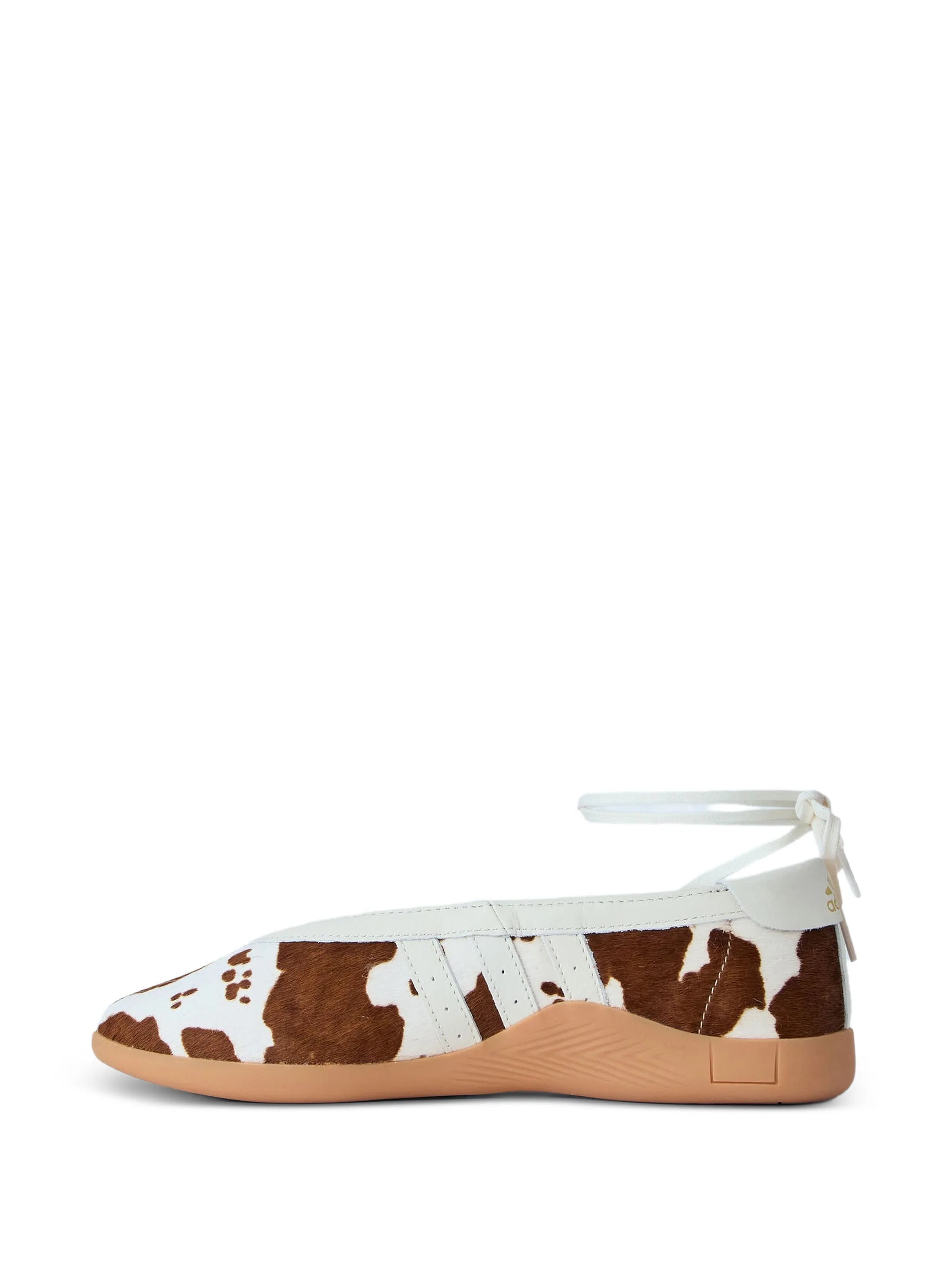 Adidas Taekwondo Mei Cow-print Ribbon-tie Ballet Flats