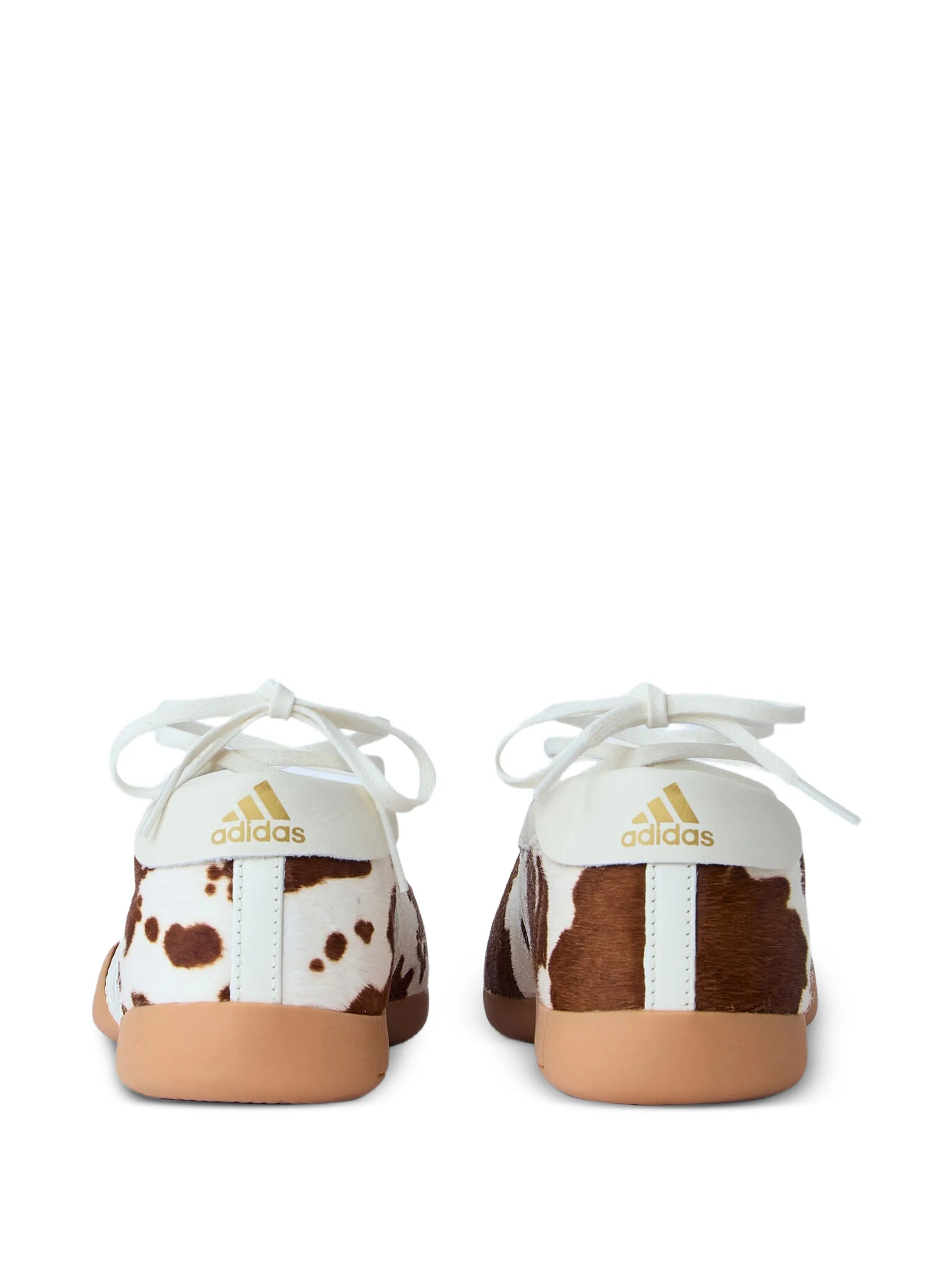 Adidas Taekwondo Mei Cow-print Ribbon-tie Ballet Flats