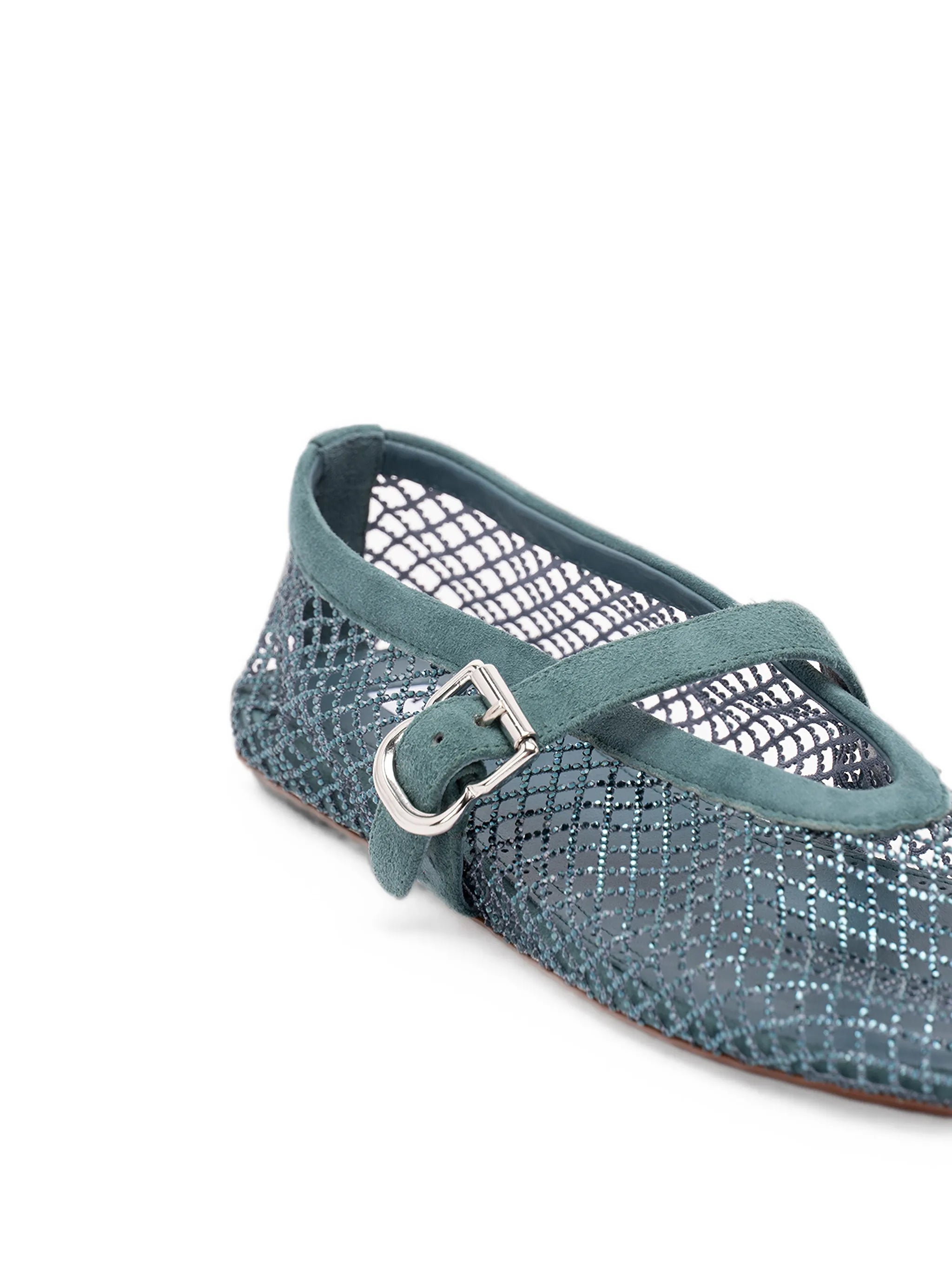 Alaïa Buckle-fastening Mesh Ballet Flats