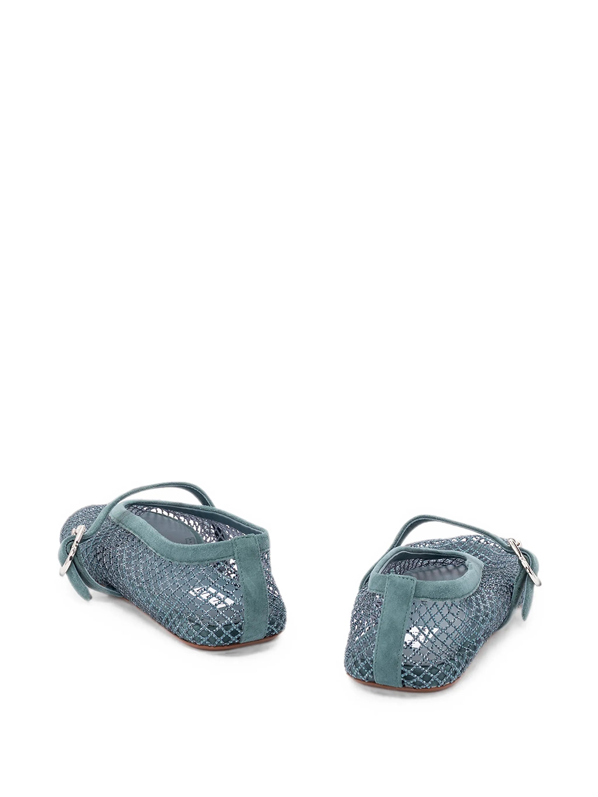 Alaïa Buckle-fastening Mesh Ballet Flats